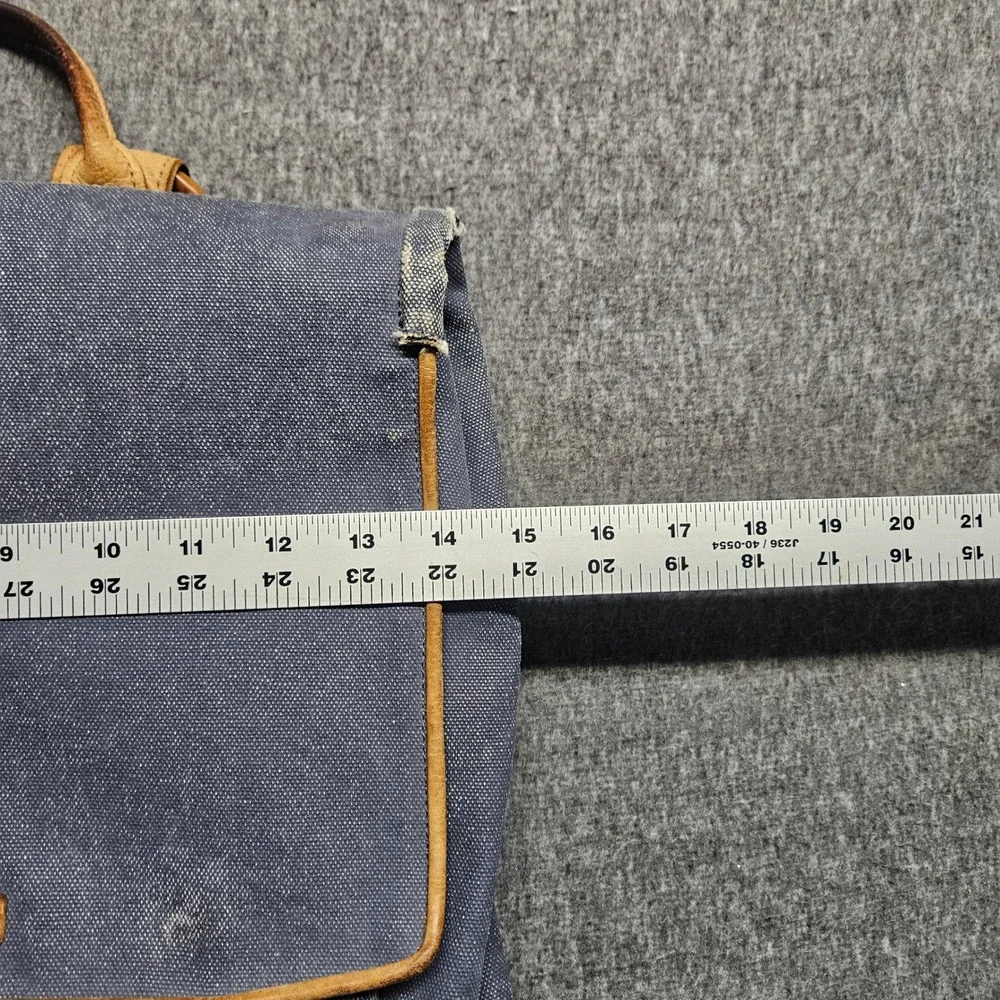 Timbuk2 Backpack Unisex Large Blue Canvas Leather Trim Distilled Collection
